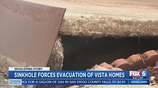 Sinkhole Forces Evacuation Of Vista Homes