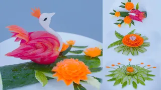 3 Super Vegetable Arts as Beautiful Food Garnishing Ideas