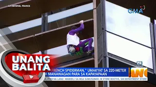 Tinaguriang "French Spiderman," umakyat sa 220-meter tower para manawagan para sa kapayapaan | UB