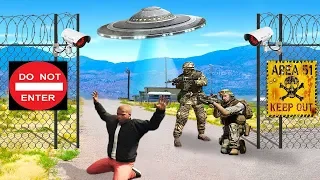 BREAKING Into AREA 51 In GTA 5! (Top Secret)