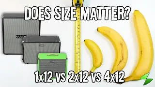 Does size matter? 1x12 vs 2x12 vs 4x12 guitar cabinet shootout