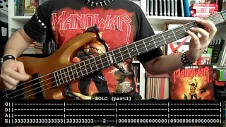 MANOWAR - Kingdom come (bass cover w/ Tabs)