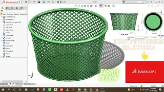 Solidworks Tutorials| Basket Design In Solidwork | #solidworks | #autocad | @CADCAMTUTORIALBYMAHTABALAM