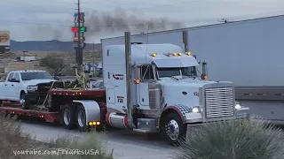 Truck Spotting on busy Arizona highway 93, tons of traffic, Trucks USA