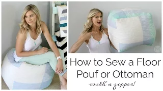 How to Sew a Floor Pouf or Ottomam