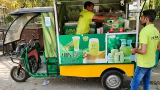 Fully Automatic, Eco Friendly Without Pollution Sugarcane Juice On E-Riksha