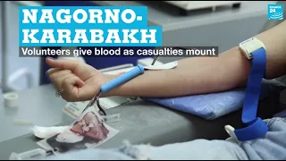 Nagorno-Karabakh: Volunteers give blood as casualties mount