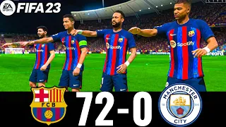 FIFA 23 - MESSI, RONALDO, MBAPPE, NEYMAR, ALL STARS | FC BARCELONA 70-0 MAN CITY | UCL FINAL |