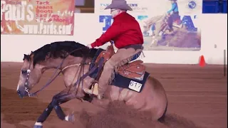 Tim McQuay & HOLLYWOOD GOTTA GUN, 2011 NRHA Futurity marking a 222.5!