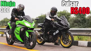 Ninja 300 VS Pulsar RS400 | Twin vs Single Cylinder | The Reason RS400 was Born 🔥