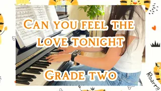 Can you feel the love tonight(Lyrics)- (F major)piano accompaniment-ABRSM grade two