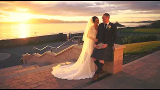 Most amazing sunset at Seamill Hydro Wedding - Cheryl & Iain