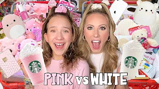 PINK 🌸🎀💓 VS WHITE 🐩🤍🕊 TARGET SHOPPING CHALLENGE!