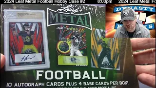 80 Autos 😳 2024 Leaf Metal Football Card Jumbo 8 Box Case Break #2