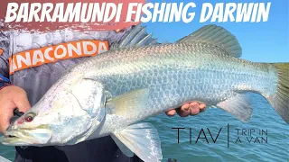 BARRA FISHING IN DARWIN - We hook a couple of stonkers & show you how to fillet a Barramundi...