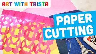 Paper Cutting Art Lesson Inspired by Papel Picado - Art With Trista