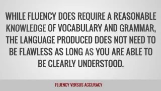 ITTT Glossary - Fluency versus Accuracy