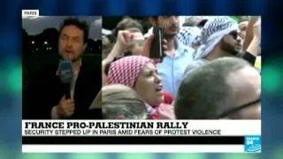France Pro-Palestinian Rally - security increased for fear of violence