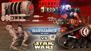WARHAMMER 40K vs STAR WARS: Adeptus Mechanicus vs CIS Battle Droids - Men of War: Assault Squad 2
