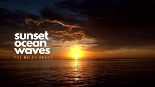 4K ASMR: MP Sunset Ocean Waves— Calming Waves Sounds: Beach Sunset