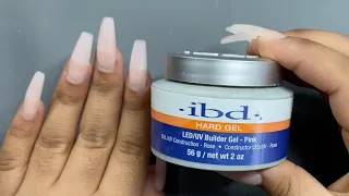 How I use Ibd gel with Nail forms & Nail Tips Ft. Kiara Sky| Valentino Beauty Pure| Young Nails 2021