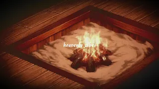 [slowed + reverb] ariana grande - pov but there's a blizzard outside and you're beside a bonfire