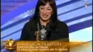 Anjelica Huston - Golden Globe win - Iron Jawed Angels