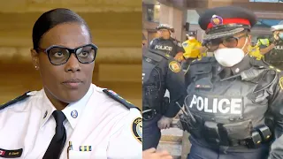 What happened when protesters questioned a Black Toronto police inspector's loyalty to her community