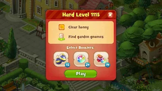 Gardenscapes Level 1115 Hard