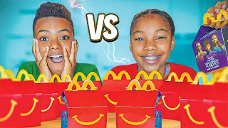 WHO CAN EAT THE MOST HAPPY MEALS WINS $100