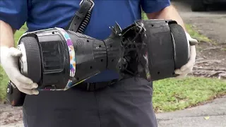 Hoverboard erupts in flames inside Weston home