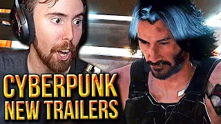 A͏s͏mongold Reacts to NEW Cyberpunk 2077 TRAILERS (Gangs of Night City & Postcards from Night City)