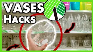 TOP 15 GLASS VASE HACKS & DIYS to TRY in 2022 | $1 GENIUS HOME Decor with Dollar Tree Vases!