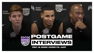 Kevin Huerter, Keegan Murray and Mike Brown | Postgame Interviews 12.16.23
