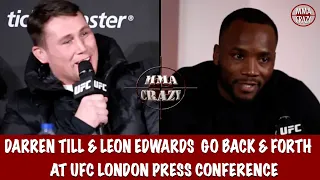 Darren Till & Leon Edwards heated exchange highlights at UFC London Press Conference