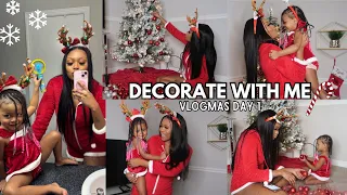 VLOGMAS DAY 1 : PUTTING UP THE TREE &  DECORATE WITH ME + HAUL|| Dasia Temia