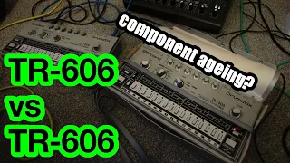Roland TR-606 vs Roland TR-606 (component ageing)