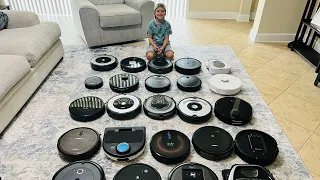 Our Entire Collection of 24 Robot Vacuums!!