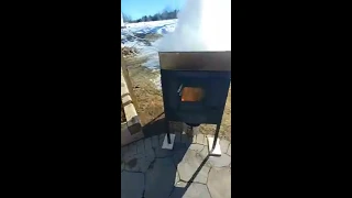 Homemade maple syrup evaporator