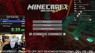 xQc Turns Off Chat and Minecraft Speedruns (Full VOD)