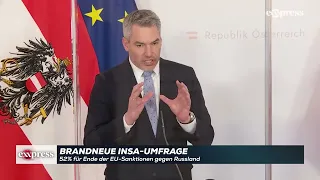 Brandneue INSA-Umfrage: 52 % der Österreicher für Ende der EU-Sanktionen gegen Russland