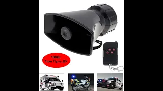 Спецсигнал СГУ 12v 100w "POLICE SIREN 7100DU" (Рупор, пульт ДУ, сирена 7 мелодий)