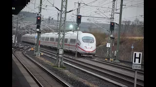 ICE Durchfahrten mit 300 km/h in Limburg Süd ICE Bahnhof | am 28.12.2017