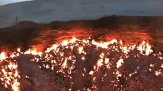 Magic Hour at the Flaming Crater of Darvaza - Turkmenistan