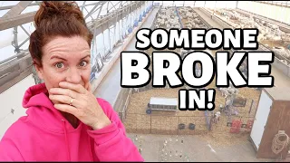 SOMEONE BROKE INTO THE SHEEP BARN!! ...and left something behind😉 | Vlog 438