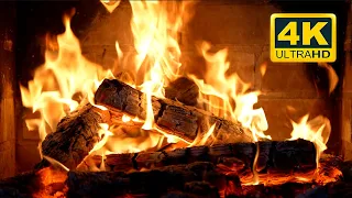 Crackling Fireplace 4K 60FPS 🔥 Cozy Fire (12 HOURS). Crackling Fire Sounds (NO Music)