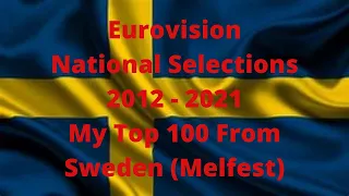 Melfest 2012 - 2021 - My Top 100