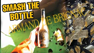 Epoxy resin ART with ARMAND DE BRIGNAC Champagne broken bottle