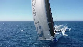 More drone footage from LawConnect in the 2022 Sydney Hobart race