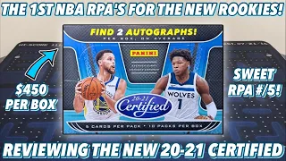 *$450 WITH 2 AUTOS! THE 1ST NBA RPA’s!* 2020-21 Panini Certified Basketball Hobby Box Break/Review